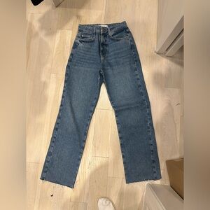 Zara Women's Straight Leg Blue Jeans